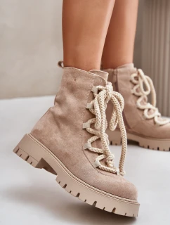 Zateplené boty z eko semiše na zip model 21676540 - Boto