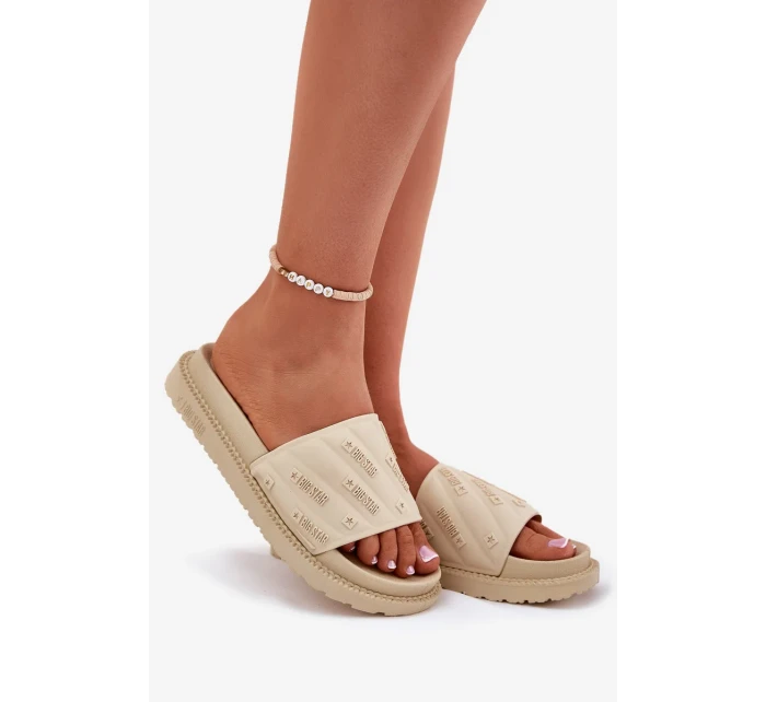 Dámske papuče na platforme Big Star - béžové Dámske papuče na platforme Big Star - béžové