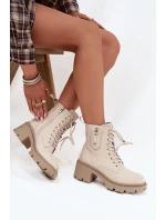 Dámske členkové topánky Vinceza so zateplením - béžové Dámske členkové topánky Vinceza so zateplením - béžové