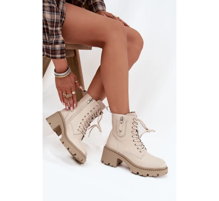 Dámske členkové topánky Vinceza so zateplením - béžové Dámske členkové topánky Vinceza so zateplením - béžové