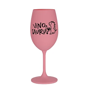 Sklenka VÍNOSAURUS - růžová sklenice na víno 350 ml Sklenka VÍNOSAURUS - růžová sklenice na víno 350 ml