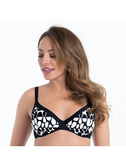 Dámska plavková podprsenka Marisol Top Bikini – vrchná časť 8458-1 čierno-biela – Anita Classix