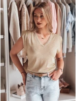 Dámská halenka krátká zlatá Dstreet model 21985789 - FashionStreet