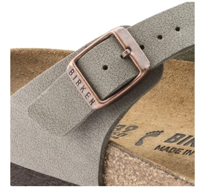 Birkenstock dámske úzke žabky Gizeh Stone Birko-Flor sivé (0043393)