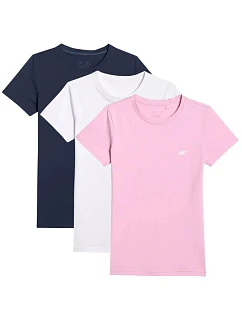 Dámske tričko (SET 3 tričiek) 4F 4FWMM00TTSHF3306-10S-20S-56S