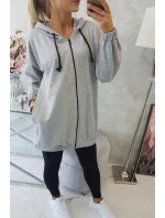 Mikina s potkem   šedá model 18745141 - K-Fashion