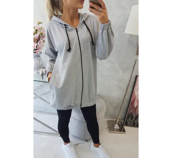 Mikina s potkem   šedá model 18745141 - K-Fashion