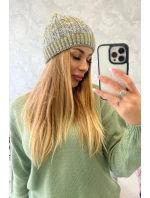 Fleecová čiapka Melisa K241 sivá+olivová Fleecová čiapka Melisa K241 sivá+olivová