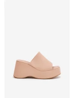 dámské sandály na platformě a klínu béžové model 21688536 - Boto dámské sandály na platformě a klínu béžové model 21688536 - Boto