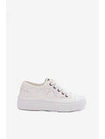 Dámské síťované tenisky na platformě model 22181930 bílé - Lee Cooper