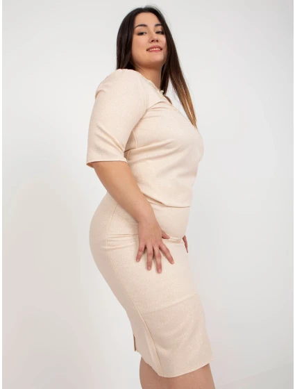 Spódnica LK SD model 18617654 brzoskwiniowy - FPrice Spódnica LK SD model 18617654 brzoskwiniowy - FPrice