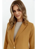 K141 Sako s dvojitým vreckom a klopou - škoricové