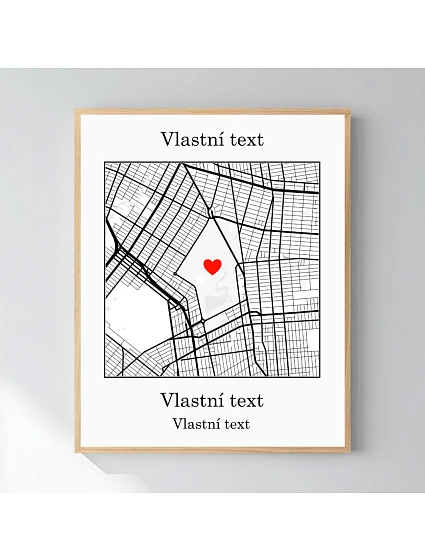 Personalizovaný magický fotob obraz v ráme – 40x50 – mapa Personalizovaný magický fotob obraz v ráme – 40x50 – mapa