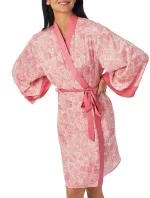 Dámsky župan YI2122673 ružový s potlačou - DKNY