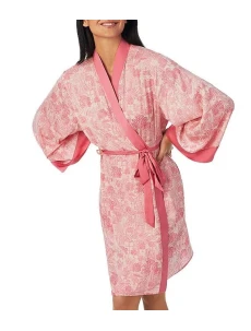 Dámsky župan YI2122673 ružový s potlačou - DKNY