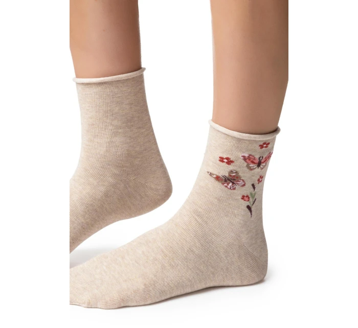 Dámske vzorované ponožky 099