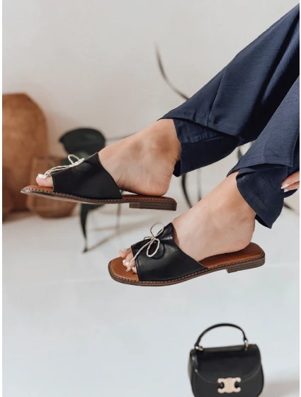 Dámské žabky s mašlí black Dstreet model 21984627 - FashionStreet