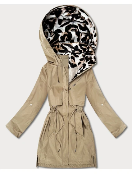 Dobre vyzerajúca bunda s béžovými odleskami (B8521-12)
