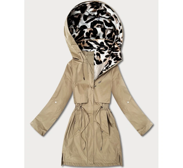 Dobre vyzerajúca bunda s béžovými odleskami (B8521-12)