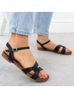 Dámske čierne sandále S.Barski KV51-022
