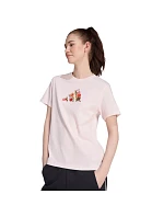 Dámské tričko adidas Floral Regular Graphic, svetloružové, KT2765