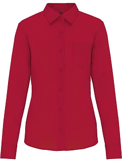 K 549 Popelínová halenka s dlouhým rukávem classic red model 22510316 - Kariban
