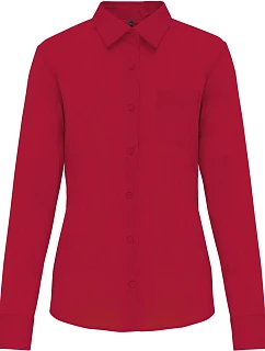 Kariban K 549 Popelínová blúzka „Jessica“ s dlhým rukávom 20.K549 classic red