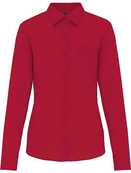 Kariban K 549 Popelínová blúzka „Jessica“ s dlhým rukávom 20.K549 classic red