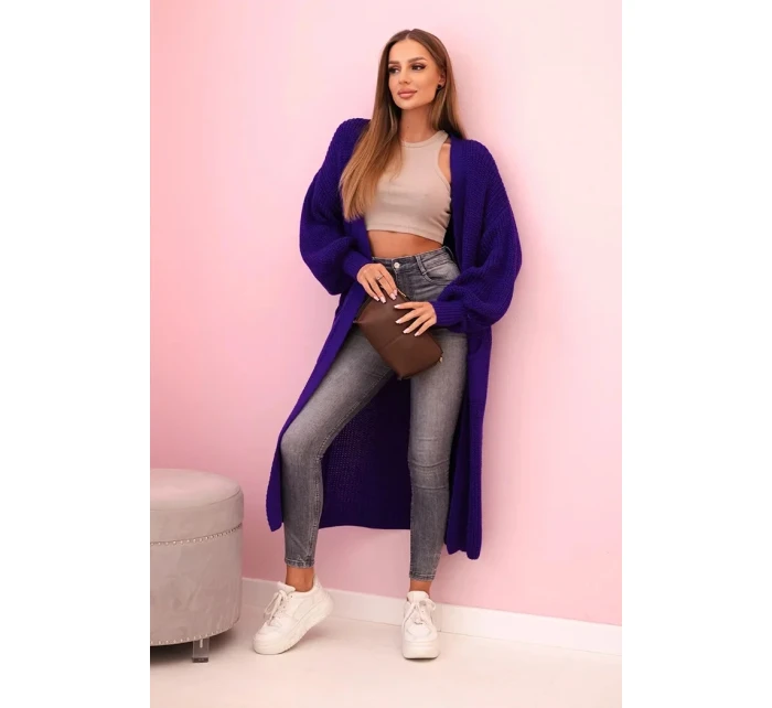 Sveter dlhý sveter fialový