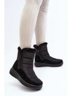 Dámské zimní boty s kožešinou černé model 21644820 - Boto Dámské zimní boty s kožešinou černé model 21644820 - Boto