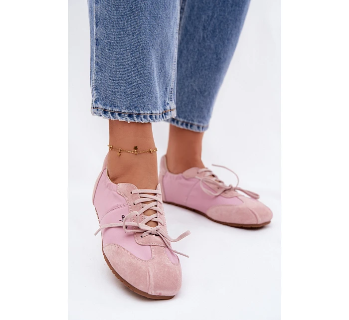 Semišové Nízké Dámské Tenisky Big Star TT274600 Růžové