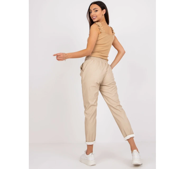 Spodnie DHJ SP model 21271925 beżowy - FPrice Spodnie DHJ SP model 21271925 beżowy - FPrice