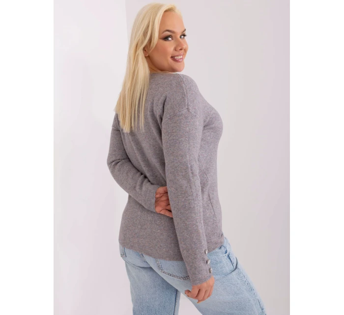 Sweter PM SW model 19319113 ciemny szary - FPrice Sweter PM SW model 19319113 ciemny szary - FPrice