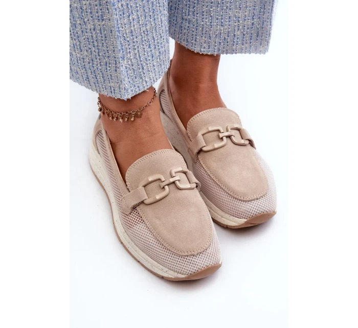 Dámske semišové mokasíny D&A Beige Dámske semišové mokasíny D&A Beige