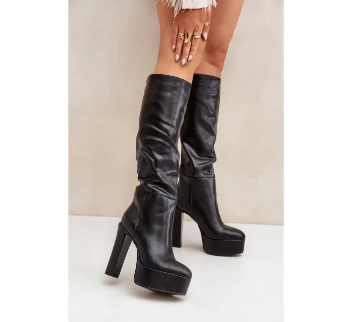 Čižmy na podpätku model 204663 Step in style