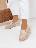 Dámske béžové mokasíny LOAFELIA FashionStreet ZY0606 Dámske béžové mokasíny LOAFELIA FashionStreet ZY0606