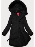 Černá dámská bunda pro přechodné období s kapucí model 20617018 - LHD Černá dámská bunda pro přechodné období s kapucí model 20617018 - LHD