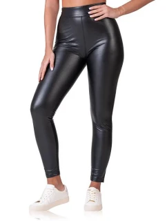 Dámske kožené legíny RELAX & GO LEATHEROPTIC LEGGINGS - BELLINDA - čierne