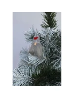 DLHOVLASÝ PRÍVESOK SIVÝ SANTA CLAUS