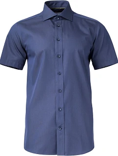J.Harvest & Frost YB 50 S/S Regular Men Keprová košeľa s krátkym rukávom 63.5011 tmavomodrá