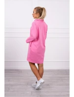 Šaty s kravatou vo svetlo ružovej farbe