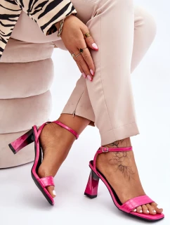 sandály na podpatku Fuchsie model 21609859 - S.Barski