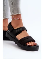 Sandały Damskie Na Platformie Big Star NN274750 Czarne