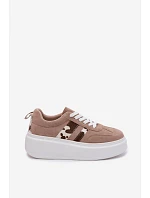 Dámské Tenisky na Masivní Platformě s  Béžové model 22122883 - Boto