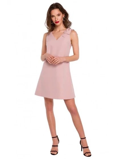 Dámske šaty K128 svetloružové - Makover Dámske šaty K128 svetloružové - Makover