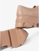 Pohodlné dámske hnedé topánky na platforme Pohodlné dámske hnedé topánky na platforme