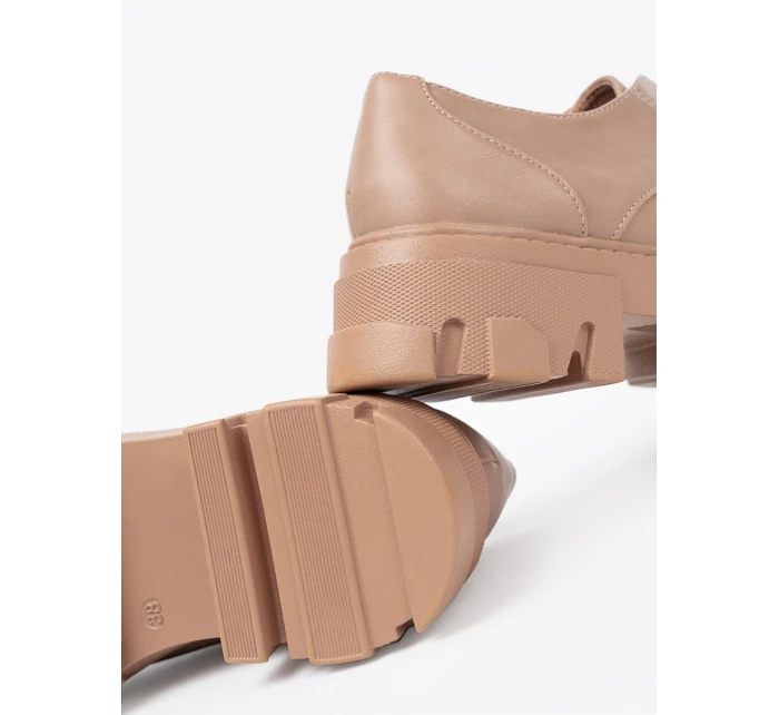 Pohodlné dámske hnedé topánky na platforme Pohodlné dámske hnedé topánky na platforme