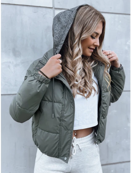 Dámská prošívaná bunda tmavě šedá Dstreet model 21971032 - FashionStreet