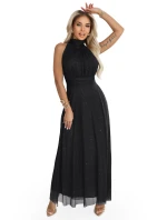 dlouhé šaty s  a střihem černé model 21750867 - numoco basic