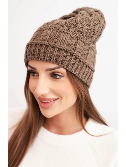 Čepice s fleece Marta K231 mocca Čepice s fleece Marta K231 mocca